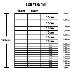 Hagegjerde galvanisert stål 50×1,25 m sølv