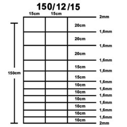 Hagegjerde galvanisert stål 50 m 150 cm sølv