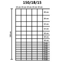 Hagegjerde galvanisert stål 50×1,5 m sølv