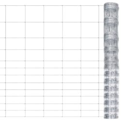 Hagegjerde galvanisert stål 50×1,5 m sølv