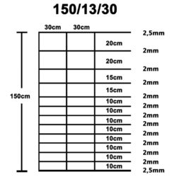 Hagegjerde galvanisert stål 50×1,5 m sølv