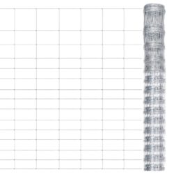 Hagegjerde galvanisert stål 50×1,6 m sølv