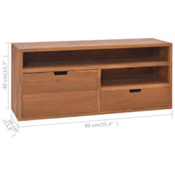 TV-benk 90x30x40 cm heltre teak