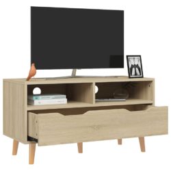 TV-benk sonoma eik 90x40x48,5 cm konstruert tre