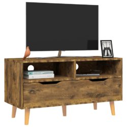 TV-benk røkt eik 90x40x48,5 cm konstruert tre