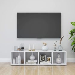 TV-benker 4 stk hvit 37x35x37 cm konstruert tre