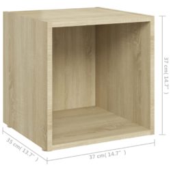 TV-benk sonoma eik 37x35x37 cm konstruert tre