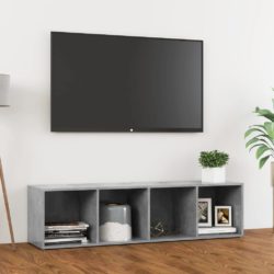 TV-benk betonggrå 142,5x35x36,5 cm konstruert tre