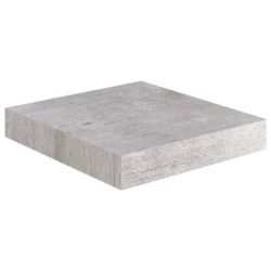 Flytende vegghyller 4 stk betonggrå 23×23,5×3,8 cm MDF