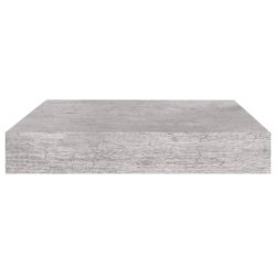 Flytende vegghyller 4 stk betonggrå 23×23,5×3,8 cm MDF