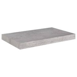 Flytende vegghyller 2 stk betonggrå 50x23x3,8 cm MDF