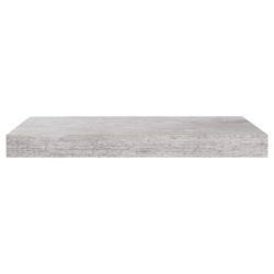 Flytende vegghyller 2 stk betonggrå 50x23x3,8 cm MDF