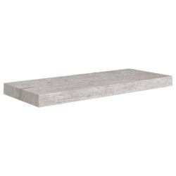 Flytende vegghyller 2 stk betonggrå 60×23,5×3,8 cm MDF