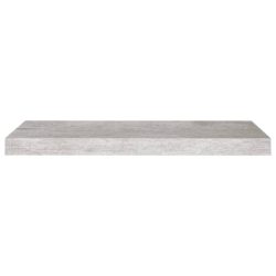 Flytende vegghyller 2 stk betonggrå 60×23,5×3,8 cm MDF