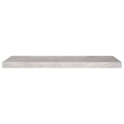 Flytende vegghyller 2 stk betonggrå 80×23,5×3,8 cm MDF