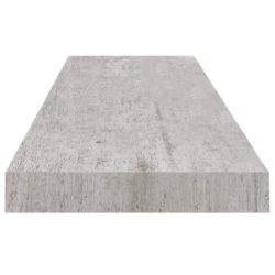 Flytende vegghyller 2 stk betonggrå 90×23,5×3,8 cm MDF