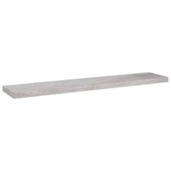 Flytende vegghyller 2 stk betonggrå 120×23,5×3,8 cm MDF