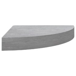 Hjørnehyller vegghengt 2 stk betonggrå 25x25x3,8 cm MDF