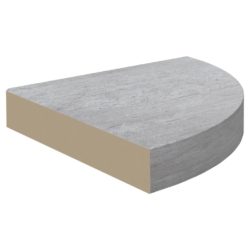 Hjørnehyller vegghengt 2 stk betonggrå 25x25x3,8 cm MDF