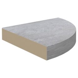 Hjørnehyller vegghengt 4 stk betonggrå 25x25x3,8 cm MDF