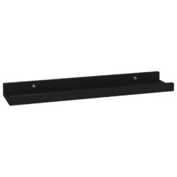 Vegghyller 4 stk svart 40x9x3 cm