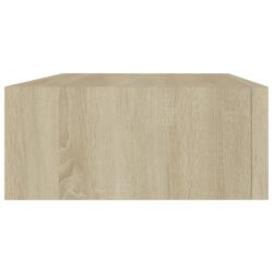 Veggmonterte skuffehyller 2 stk eik 40×23,5×10 cm MDF