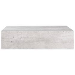 Veggmonterte skuffehyller 2 stk betonggrå 40×23,5×10 cm MDF