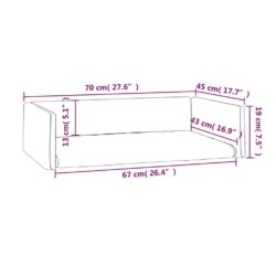 Hundeseng for bil svart 70×45 cm linutseende