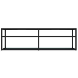 TV-benk hvit marmor 140x40x40,5 cm herdet glass