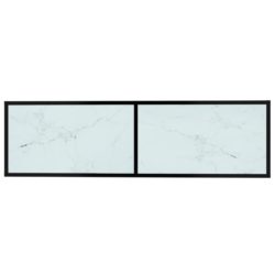 TV-benk hvit marmor 140x40x40,5 cm herdet glass