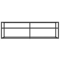 TV-benk svart marmor 140x40x40,5 cm herdet glass