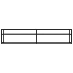 TV-benk svart 200x40x40,5 cm herdet glass