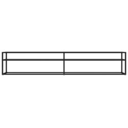 TV-benk svart 220x40x40,5 cm herdet glass