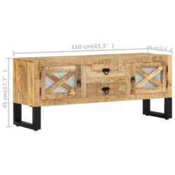 TV-benk 110x30x45 cm grovt mangotre