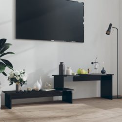 TV-benk høyglans svart 180x30x43 cm konstruert tre