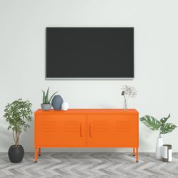 TV-benk oransje 105x35x50 cm stål