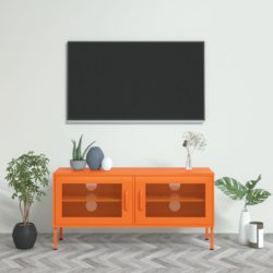 TV-benk oransje 105x35x50 cm stål