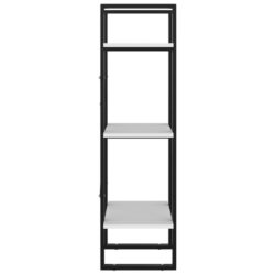 Bokhylle 3 nivåer hvit 40x30x105 cm konstruert tre