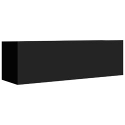 TV-benk 4 stk svart 100x30x30 cm konstruert tre