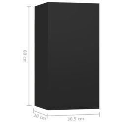 TV-benker 7 stk svart 30,5x30x60 cm konstruert tre