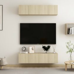 TV-benker 4 stk sonoma eik 60x30x30 cm konstruert tre