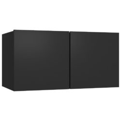 Hengende TV-benk svart 60x30x30 cm