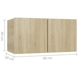 Hengende TV-benk sonoma eik 60x30x30 cm