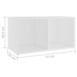 TV-benker 2 stk hvit 72x35x36,5 cm konstruert tre