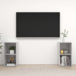 TV-benker 2 stk betonggrå 72x35x36,5 cm konstruert tre