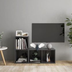 TV-benker 2 stk grå 72x35x36,5 cm konstruert tre