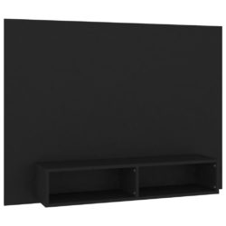 Veggmontert TV-benk svart 120×23,5×90 cm konstruert tre