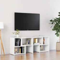 TV-benk hvit 104x30x52 cm konstruert tre