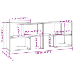 TV-benk sonoma eik 104x30x52 cm konstruert tre