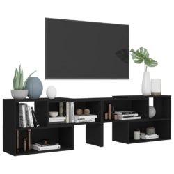 TV-benk svart 149x30x52 cm konstruert tre